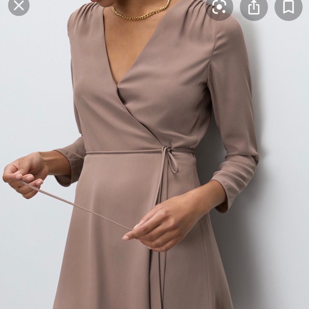 Aritzia Babaton Optima Dress Shadow Mauve Sz XS